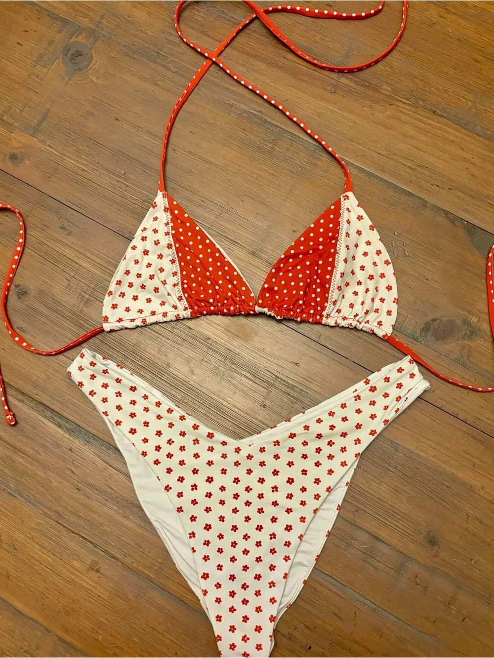 Frankie’s bikinis polka dot bikini set